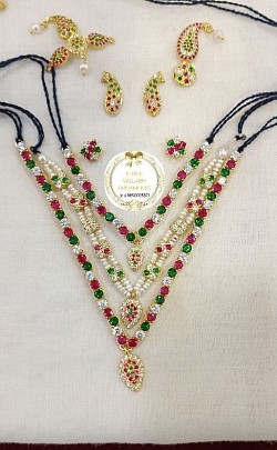 Multicolored malaji ,karnful, matsyakrut kundal,sirpech ,sirshful katra