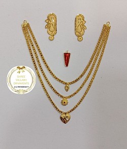 Gold malaji , tilak and mayurakrut kundal